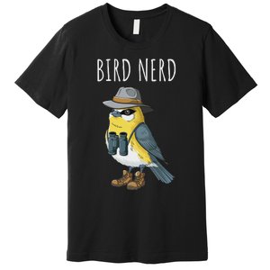 Bird Nerd Funny Bird Watching Birding Bird Lover Watcher Premium T-Shirt