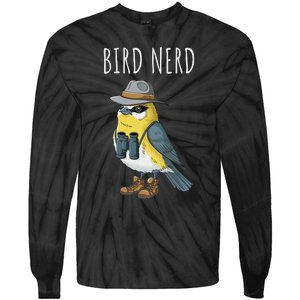 Bird Nerd Funny Bird Watching Birding Bird Lover Watcher Tie-Dye Long Sleeve Shirt