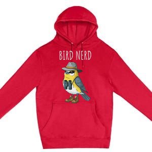 Bird Nerd Funny Bird Watching Birding Bird Lover Watcher Premium Pullover Hoodie