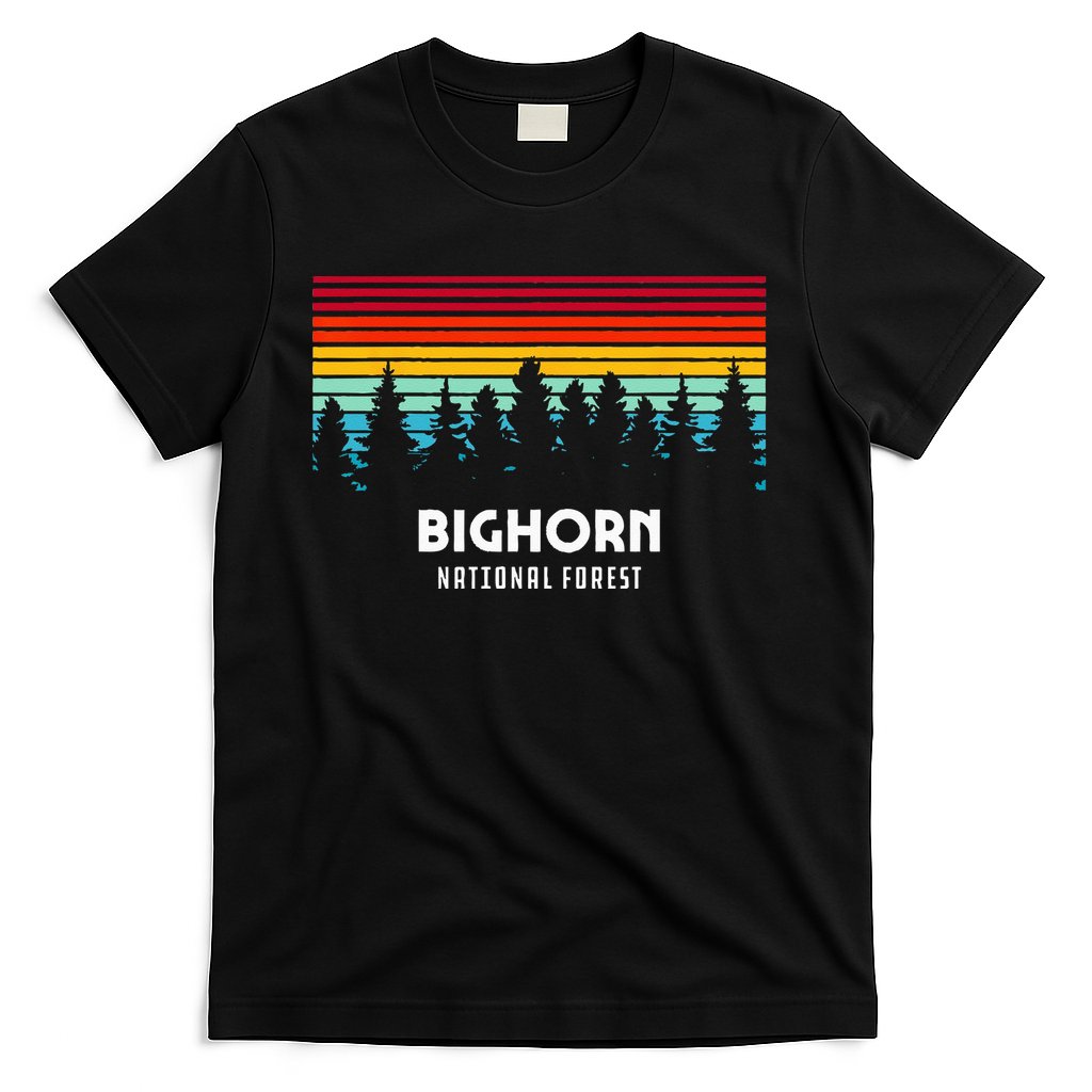 Bighorn National Forest Wyoming Retro Outdoor Adventure T-Shirt