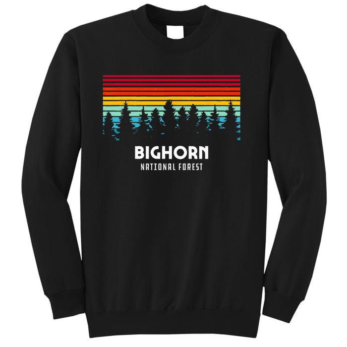 Bighorn National Forest Wyoming Retro Outdoor Adventure Tall Sweatshirt