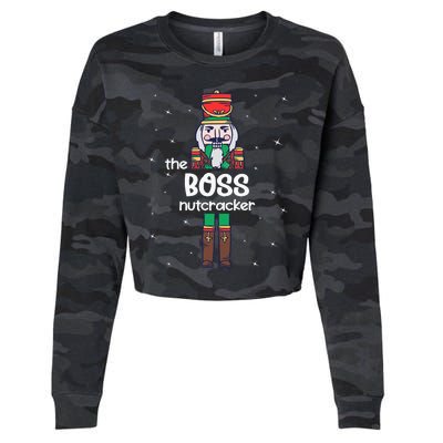 Boss Nutcracker Family Matching Funny Pajama Cropped Pullover Crew