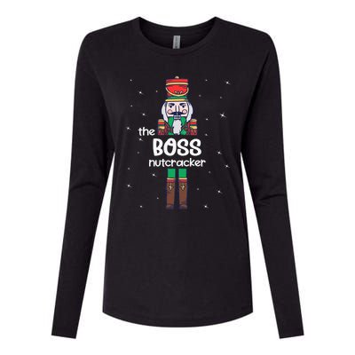 Boss Nutcracker Family Matching Funny Pajama Womens Cotton Relaxed Long Sleeve T-Shirt