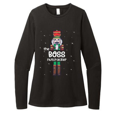 Boss Nutcracker Family Matching Funny Pajama Womens CVC Long Sleeve Shirt