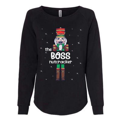 Boss Nutcracker Family Matching Funny Pajama Womens California Wash Sweatshirt