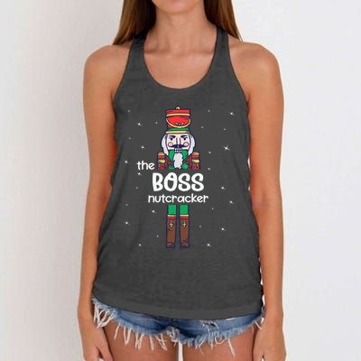 Boss Nutcracker Family Matching Funny Pajama Women's Knotted Racerback Tank