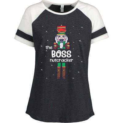 Boss Nutcracker Family Matching Funny Pajama Enza Ladies Jersey Colorblock Tee