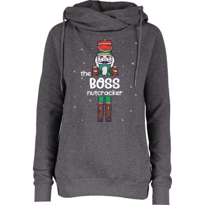 Boss Nutcracker Family Matching Funny Pajama Womens Funnel Neck Pullover Hood