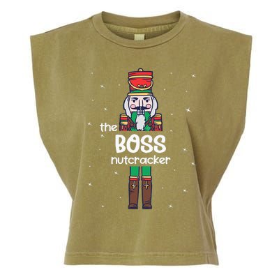 Boss Nutcracker Family Matching Funny Pajama Garment-Dyed Women's Muscle Tee