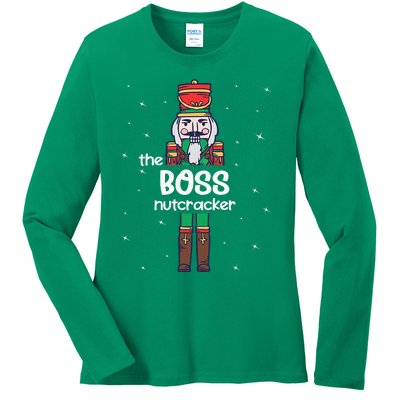 Boss Nutcracker Family Matching Funny Pajama Ladies Long Sleeve Shirt