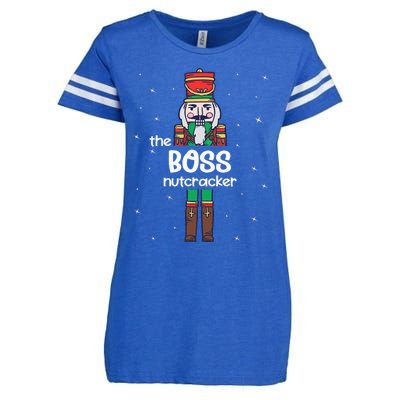 Boss Nutcracker Family Matching Funny Pajama Enza Ladies Jersey Football T-Shirt