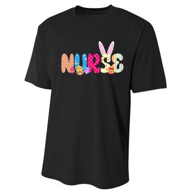 Bunny Nurse Funny Egg Easter Day Floral Performance Sprint T-Shirt