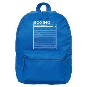 Boxing Nutrition Facts Sarcastic Cool Boxer Girl 16 in Basic Backpack