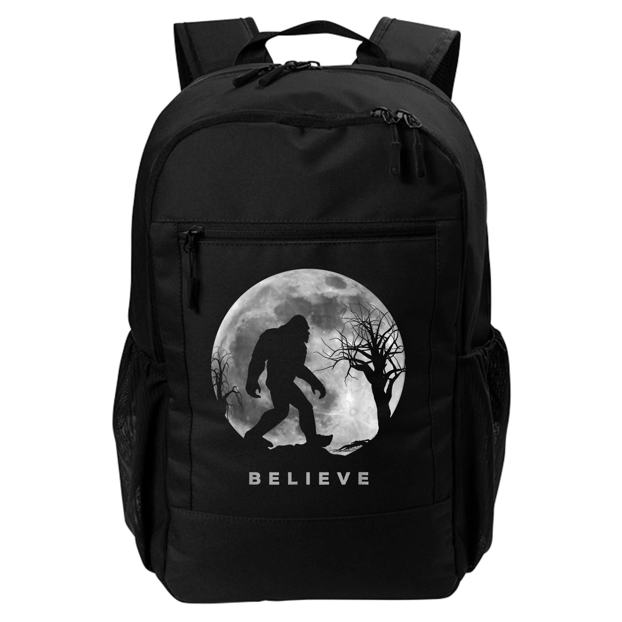 Bigfoot Night Full Moon I Believe Sasquatch Men Kids Backpack