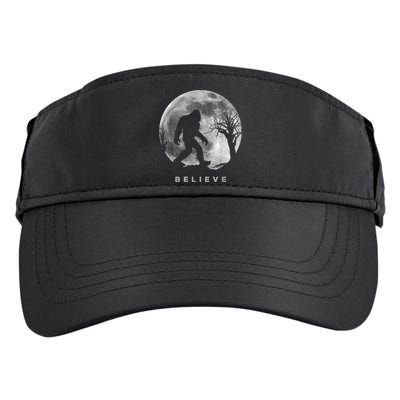 Bigfoot Night Full Moon I Believe Sasquatch Men Kids Adult Drive Performance Visor