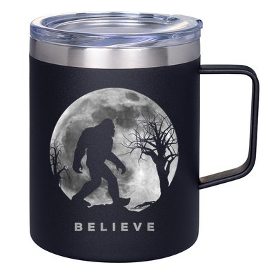 Bigfoot Night Full Moon I Believe Sasquatch Men Kids 12oz Stainless Steel Coffee Mug