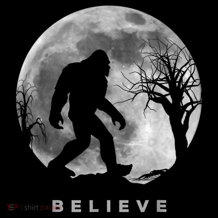 Bigfoot Night Full Moon I Believe Sasquatch Men Kids Premium T-Shirt