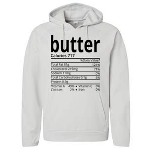 Butter Nutritional Facts Thanksgiving Matching Family Costume Performance Fleece Hoodie