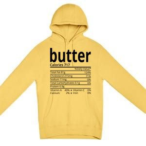 Butter Nutritional Facts Thanksgiving Matching Family Costume Premium Pullover Hoodie