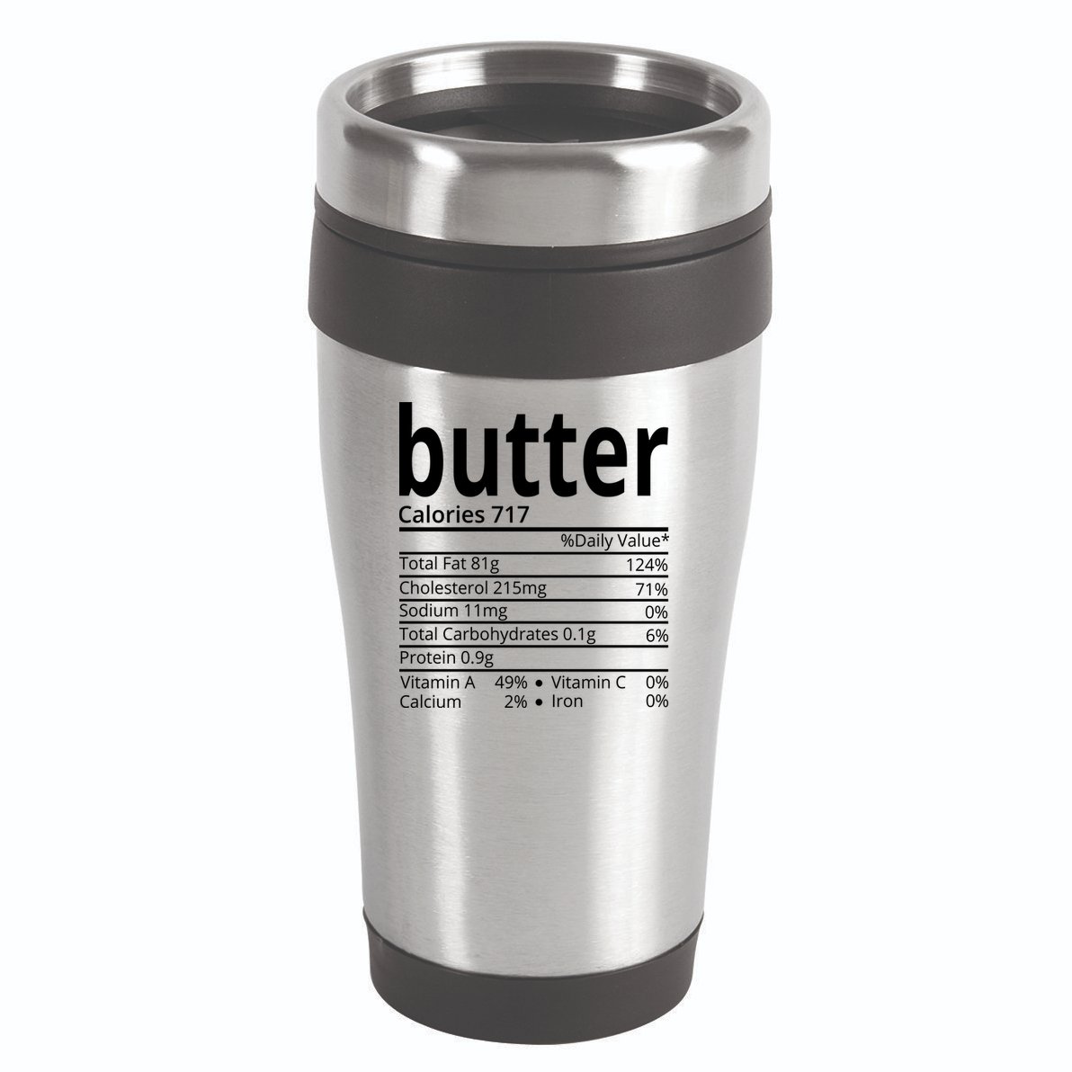 Butter Nutritional Facts Thanksgiving Matching Family Costume 16oz Travel Tumbler