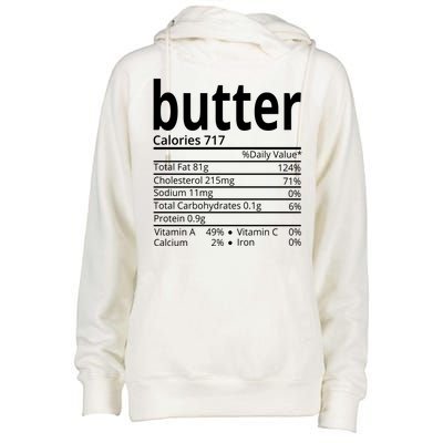 Butter Nutritional Facts Thanksgiving Matching Family Costume Womens Funnel Neck Pullover Hood