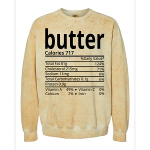 Butter Nutritional Facts Thanksgiving Matching Family Costume Colorblast Crewneck Sweatshirt