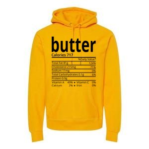 Butter Nutritional Facts Thanksgiving Matching Family Costume Premium Hoodie