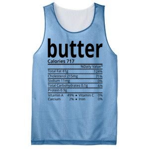 Butter Nutritional Facts Thanksgiving Matching Family Costume Mesh Reversible Basketball Jersey Tank