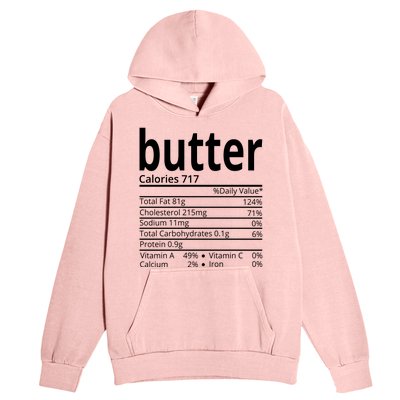 Butter Nutritional Facts Thanksgiving Matching Family Costume Urban Pullover Hoodie