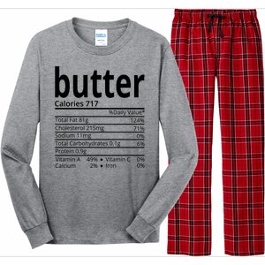 Butter Nutritional Facts Thanksgiving Matching Family Costume Long Sleeve Pajama Set