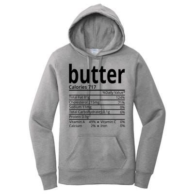 Butter Nutritional Facts Thanksgiving Matching Family Costume Women's Pullover Hoodie