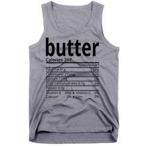 Butter Nutritional Facts Thanksgiving Matching Family Costume Tank Top