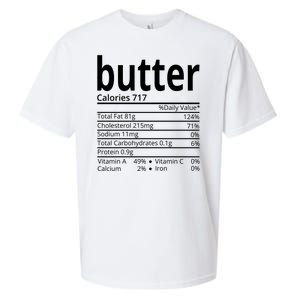 Butter Nutritional Facts Thanksgiving Matching Family Costume Sueded Cloud Jersey T-Shirt