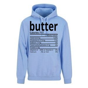 Butter Nutritional Facts Thanksgiving Matching Family Costume Unisex Surf Hoodie