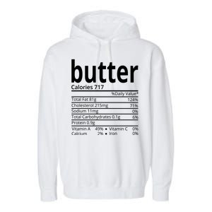 Butter Nutritional Facts Thanksgiving Matching Family Costume Garment-Dyed Fleece Hoodie