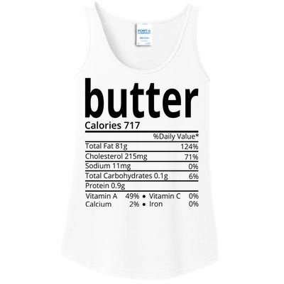 Butter Nutritional Facts Thanksgiving Matching Family Costume Ladies Essential Tank