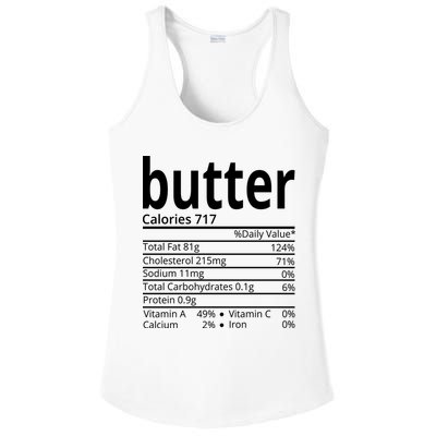 Butter Nutritional Facts Thanksgiving Matching Family Costume Ladies PosiCharge Competitor Racerback Tank