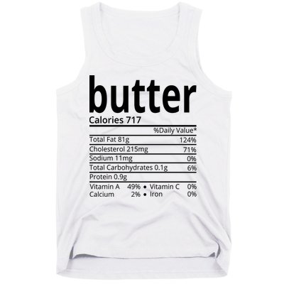Butter Nutritional Facts Thanksgiving Matching Family Costume Tank Top