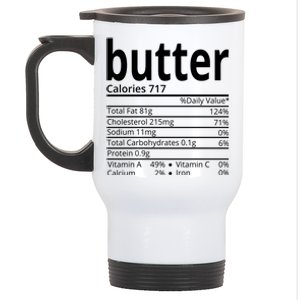 Butter Nutritional Facts Thanksgiving Matching Family Costume Stainless Steel Travel Mug