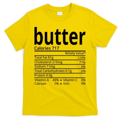 Butter Nutritional Facts Thanksgiving Matching Family Costume T-Shirt