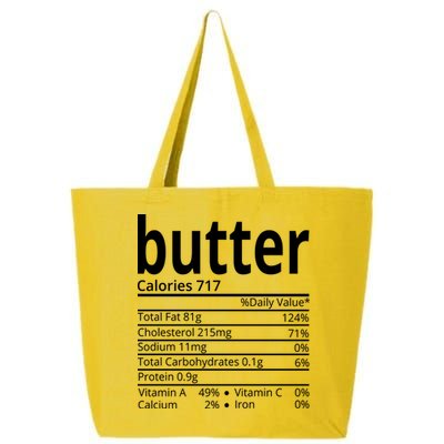 Butter Nutritional Facts Thanksgiving Matching Family Costume 25L Jumbo Tote