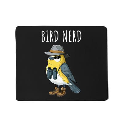 Bird Nerd Funny Bird Watching Birding Bird Lover Watcher Mousepad