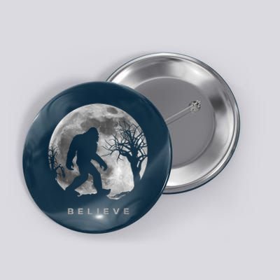 Bigfoot Night Full Moon I Believe Sasquatch Button