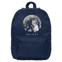 Bigfoot Night Full Moon I Believe Sasquatch 16 in Basic Backpack