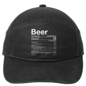 Beer Nutrition Facts Thanksgiving Gifts Drinking Costume 7-Panel Snapback Hat