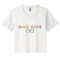Book Nerd Funny Bookish Women's Crop Top Tee