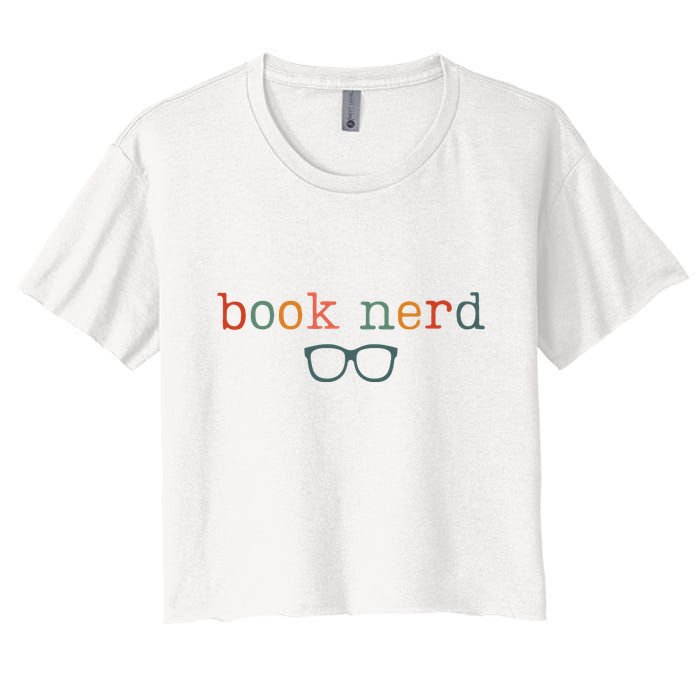 Book Nerd Funny Bookish Women's Crop Top Tee