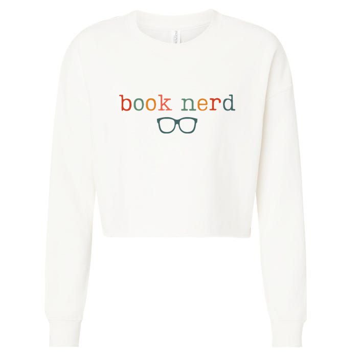 Book Nerd Funny Bookish Cropped Pullover Crew