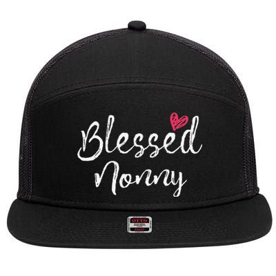 Blessed Nonny Grandma Gifts 7 Panel Mesh Trucker Snapback Hat