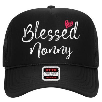 Blessed Nonny Grandma Gifts High Crown Mesh Back Trucker Hat